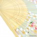 Mackur Pliantes Éventail Soie Pliant Ventilateur Motifs de Papillons et Fleurs de Cerisier Fans de Bambou Eventail Japonais Ventilateur Danser Size 21×3×3cm Rose B07DKD7GD7